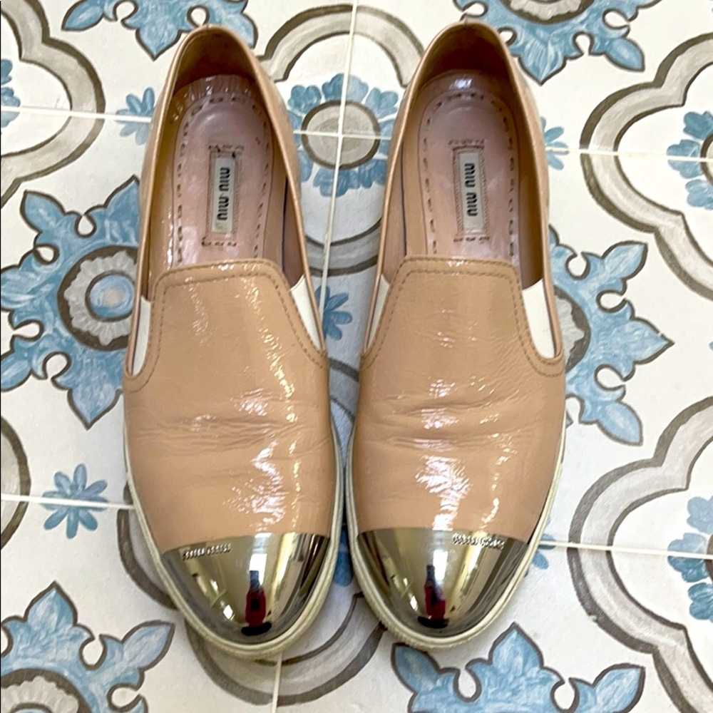 Min miu blush patent leather sneaker - 39